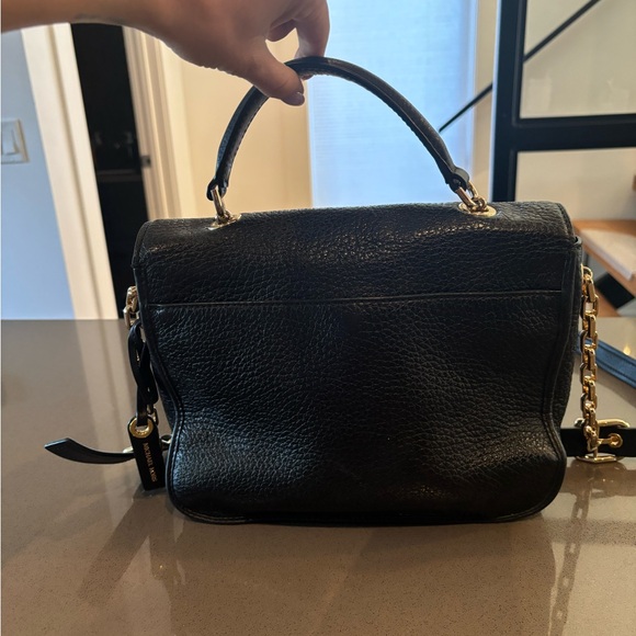 Michael Kors Black Classic Leather Crossbody Tote with Handle - Picture 2 of 5